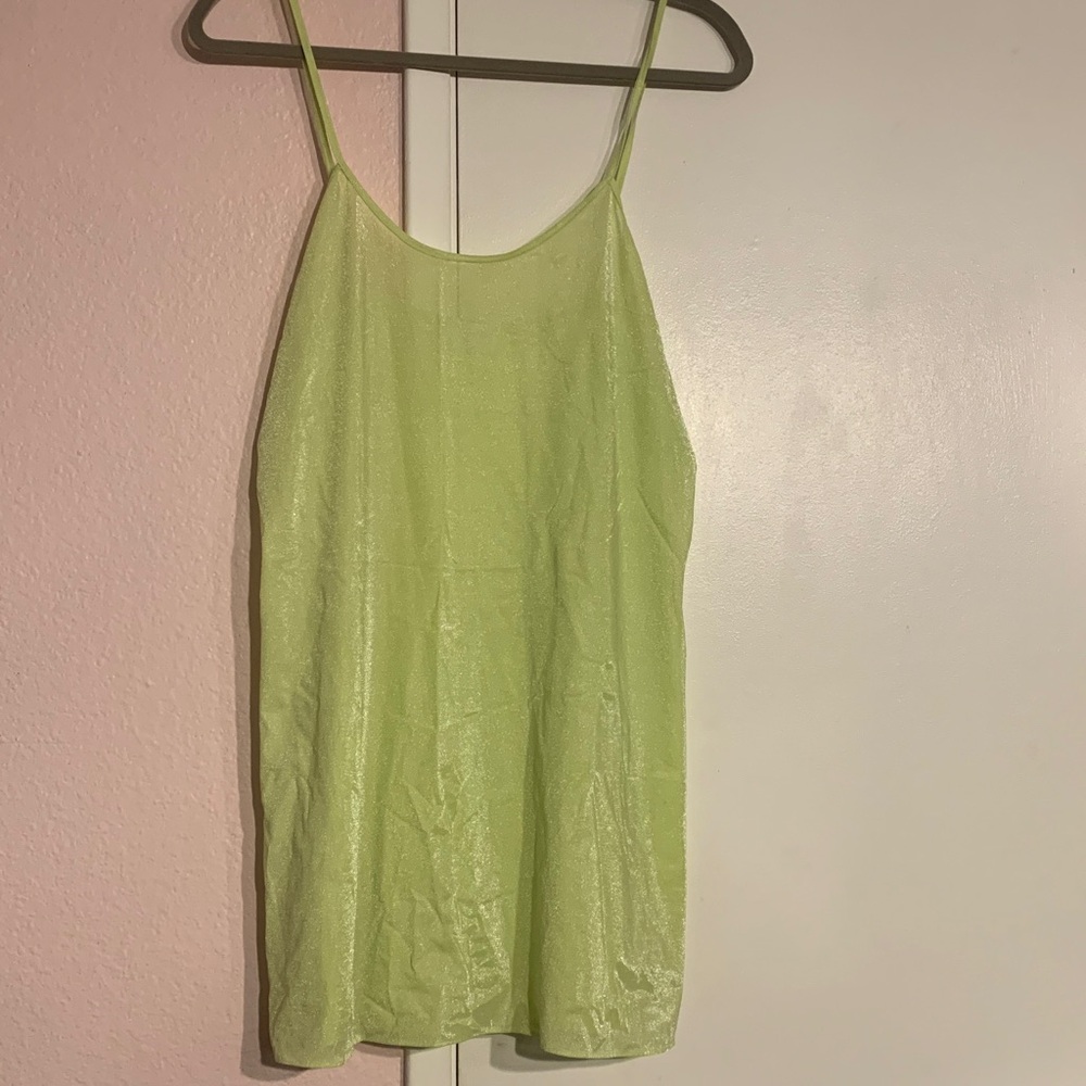 Light Green Sheer Chemise Slip Dress